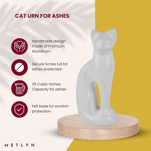 Cat Urns for Ashes - Pet Memorial Cat Urn Cat Memorial Gift, Pet Urn for Cat Ashes Keepsake Pet urns for Cats Ashes, Pet Ashes Urn, Pet Cremation Urn (Black) in Saudi Arabia
