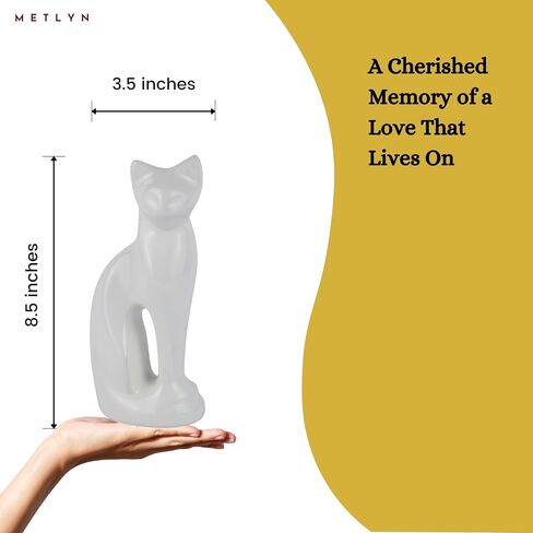 Cat Urns for Ashes - Pet Memorial Cat Urn Cat Memorial Gift, Pet Urn for Cat Ashes Keepsake Pet urns for Cats Ashes, Pet Ashes Urn, Pet Cremation Urn (Black) in Saudi Arabia