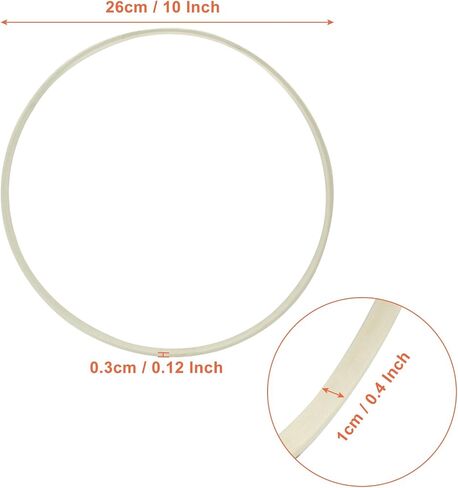 Hitefu 6 Packs 12 Inch Bamboo Floral Rings ، أطواق تطريز خشبية كبيرة للحرف اليدوية ، وحلم الماسك ، وحفل الزفاف ، والاسترداد (30 سم) in Kuwait
