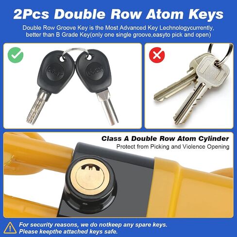 Steering Wheel Lock Anti Theft Car Device Steering Wheel Lock Anti-Theft Device Steering Lock Car Steering Wheel Lock Heavy Duty Secure Device(Yellow) in Saudi Arabia