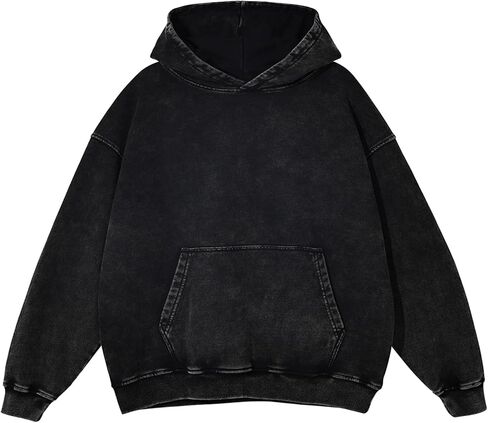 Mens Hoodies Vintage Oversized Hoodie Acid Wash Couples Cotton Pullover Hoodies for Men Streetwear Sweatshirts in Saudi Arabia