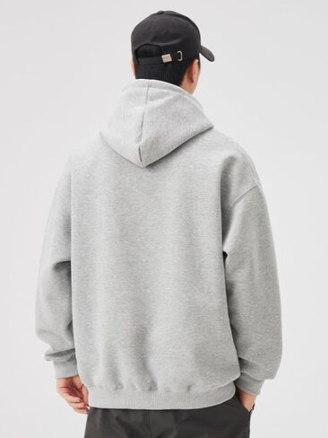 هوديز الرجال فضفاضة ملائمة pullover الأزياء عارضة الأكمام الطويلة مقنعين مع جيب in Kuwait