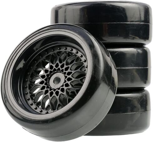 1/10 مجموعة إطارات السيارات الانجراف ، قطر 63 مم عجلات RC Car Road وإطارات مع إطارات سيارة RC 12 مم RC إطارات إطارات 3/6/9MM ملائمة لـ HSP HPI Sakura RC Car Accessories (اللون: إزاحة 9 مم) in Kuwait
