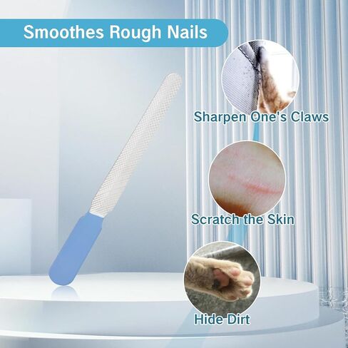 NIIIYTYB 3Pcs Dog Nail File Professional Metal Emery Boards for Dogs Cats Nail Grooming Tool for Smoothing Rough Edges Pet Filer for Large Small Breeds Puppies Toenails Safe Effective in Kuwait