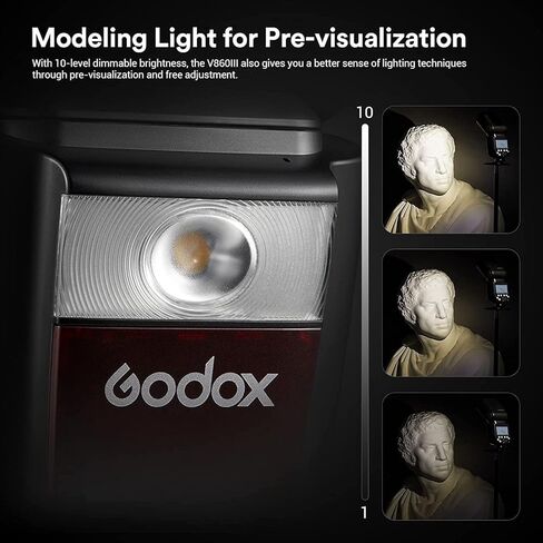 فلاش كاميرا GODOX V860III-F لفلاش كاميرا Fujifilm Fuji Speedlite، 76Ws GN60 2.4G TTL HSS 1/8000s، 480 ومضات كاملة الطاقة، بطارية ليثيوم أيون 2600 مللي أمبير، وقت إعادة التدوير 0.01-1.5 ثانية، مصباح تشكيل LED بـ 10 مستويات in Saudi Arabia