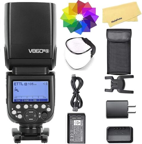 فلاش كاميرا GODOX V860III-F لفلاش كاميرا Fujifilm Fuji Speedlite، 76Ws GN60 2.4G TTL HSS 1/8000s، 480 ومضات كاملة الطاقة، بطارية ليثيوم أيون 2600 مللي أمبير، وقت إعادة التدوير 0.01-1.5 ثانية، مصباح تشكيل LED بـ 10 مستويات in Saudi Arabia