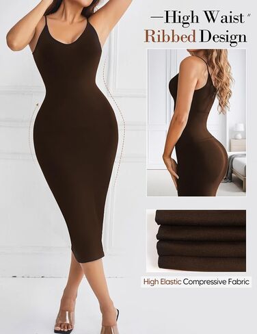 Tummy Control Shapewear Slip for Under Dresses Womems Full Slips Seamless Body Shaper in Kuwait