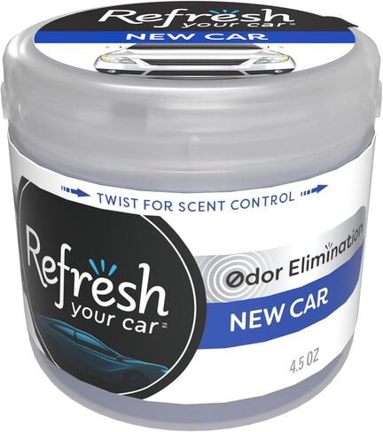 Refresh Your Car! Air Freshener, Odor Eliminator, Scented Gel Can, Fresh Linen Scent, 4.5 Oz in Saudi Arabia