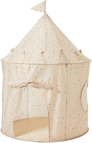 3 Sprouts Kids Play Tent - نسيج معاد تدويره مستدامة - مسرح فسيح للأطفال للألعاب الداخلية للأولاد والبنات - Fort Fort Up House للأطفال الصغار والأطفال الذين تتراوح أعمارهم بين 3-10 - لوحة المدسيم البيج in Kuwait