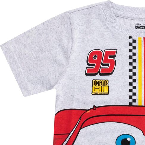 Disney Cars Lightning McQueen Boys Short Sleeve T-Shirt and Shorts 2 Piece Set for Toddlers to Big Kids in Saudi Arabia