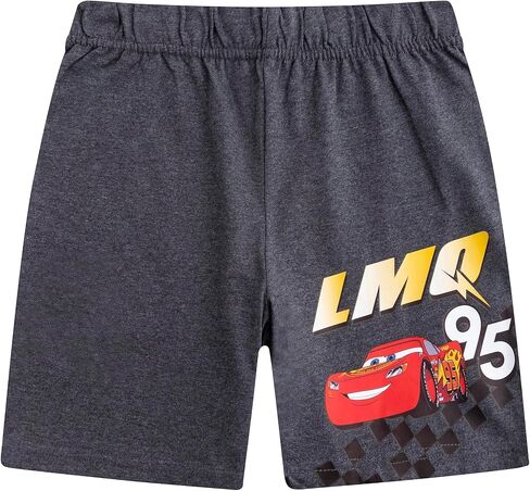 Disney Cars Lightning McQueen Boys Short Sleeve T-Shirt and Shorts 2 Piece Set for Toddlers to Big Kids in Saudi Arabia
