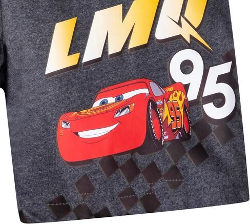 Disney Cars Lightning McQueen Boys Short Sleeve T-Shirt and Shorts 2 Piece Set for Toddlers to Big Kids in Saudi Arabia