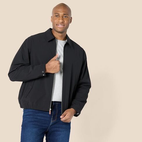 Amazon Essentials Men's Relaxed-Fit Lightweight Stretch Zip-Up Bomber Jacket in Saudi Arabia