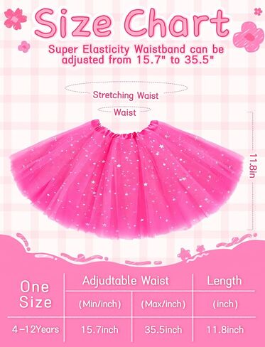 Tutu for Girls Stars Sequins Princess Ballet Dress Tulle Skirt for Girls 4-12 Years 3 Layered in Kuwait