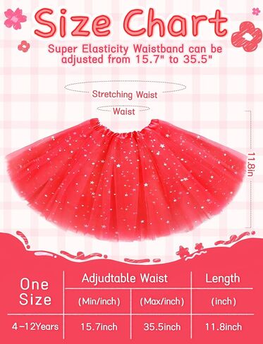 Tutu for Girls Stars Sequins Princess Ballet Dress Tulle Skirt for Girls 4-12 Years 3 Layered in Kuwait