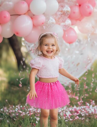 Tutu for Girls Stars Sequins Princess Ballet Dress Tulle Skirt for Girls 4-12 Years 3 Layered in Kuwait