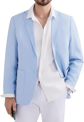 MAGE MALE Mens Blazer Casual Linen Sport Coat Lightweight Two Buttons Suit Jackets in Saudi Arabia