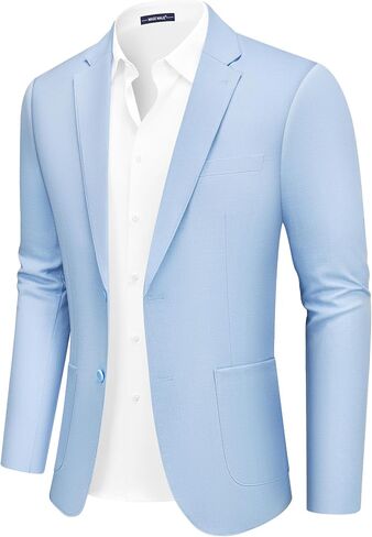 MAGE MALE Mens Blazer Casual Linen Sport Coat Lightweight Two Buttons Suit Jackets in Saudi Arabia
