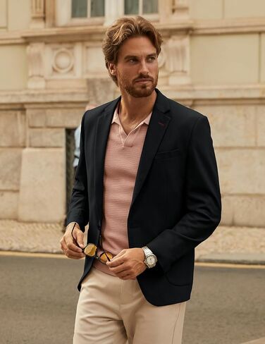 PJ PAUL JONES Men's Linen Casual Blazer Sport Coats Lightweight One Button Suit Jacket for Summer in Kuwait