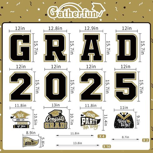 Red Themed Graduation Decorations 2025 - Graduation Yard Signs Class of 2025,Congratulate Graduation yard signs - Graduation Party Supplies for High School & Graduation Party Decorations in Saudi Arabia