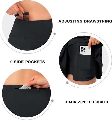 Women Cycling Skirts Shorts Padded Bike Shorts Biking Skorts Riding Road Bicycle Pantskirt with Pockets in Kuwait