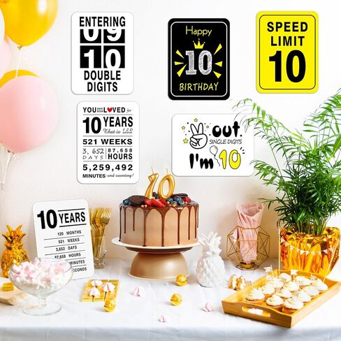 Wernnsai 50th Birthday Party Decorations - 9pcs علامات الجدار للبالغين 50 عامًا ديكور الحفلات 50 منطقة مركزية محور أحواض صفراء على Windows Windows Yard Garden Banner Supplies in Saudi Arabia