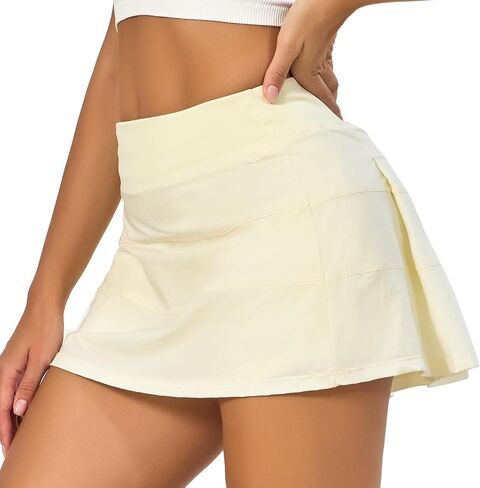 VIPONES Women Tennis Skirt Golf Skorts Athletic Mid-Rise with Pockets Inner Shorts Sport Workout Pleated Pickleball in Saudi Arabia