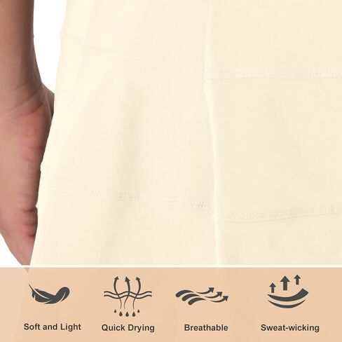 VIPONES Women Tennis Skirt Golf Skorts Athletic Mid-Rise with Pockets Inner Shorts Sport Workout Pleated Pickleball in Saudi Arabia