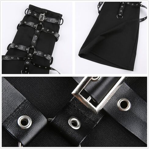 Gothic Leg Warmers for Women Punk Long Y2k Grunge Emo Rave Harajuku in Kuwait