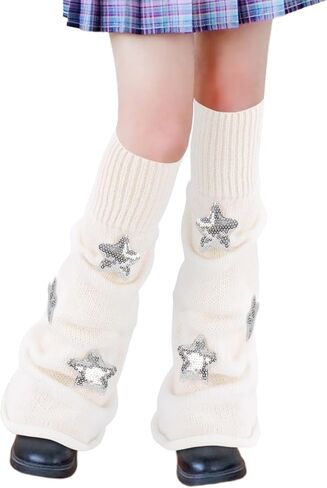 تدفئة الساق Junely للنساء kawaii الساق الدافئ لطيف Legwarmers الجوارب اليابانية emo lolita gyaru harajuku accessories in Kuwait
