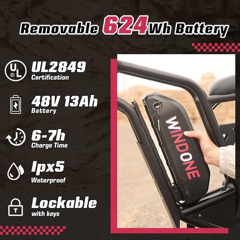 E2/K20 Electric Bike for Adults, 48V 13Ah/15Ah Battery, Up to 28 MPH & 46.6/60 Miles (PAS), 750/1000W Peak Ebike with All-Terrain 20"/26'' Fat Tires, UL Certified, Moped E-Bike in Saudi Arabia