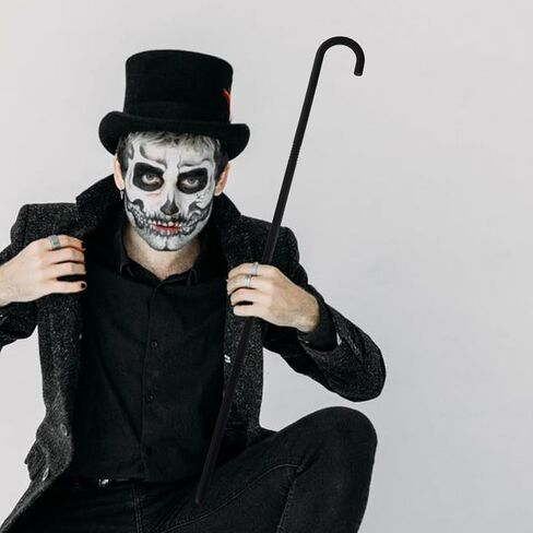 Mobestech Show Theatrical Cane 1920s Black Cane Novelty Dance and Walking Theatrical Canes Plastic Dance Canes Performance Costume Accessories 100cm in Kuwait