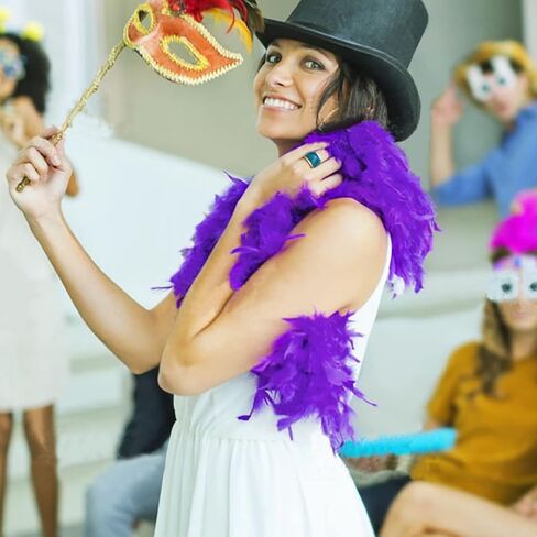 Jijukor Chandelle Turkey Feather Boa 30/45/60g Feather Boas for Home Dancing Party Halloween Costume Decoration in Kuwait