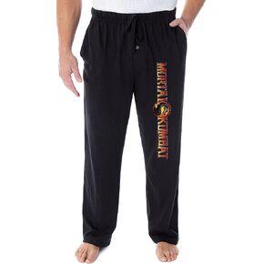 Mortal Kombat Men's Dragon Script Logo Video Game Loungewear Sweatpants Pajama Pants