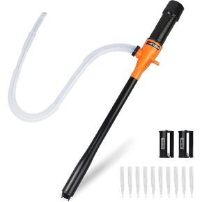 Power Battery Transfer Pump, 2.2 GPM Electric Battery Powered Pump, Siphon Liquid Portable Pump， Water & Fuel Transfer Pump for Gasoline Diesel