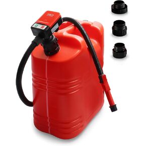 Fuel Transfer Pump Battery Powered Gas Pump For 5 Gallon Gas Can, 3.2GPM, Auto-Stop Nozzle, 51 IN Long Hose, CAN NOT INCLUDED