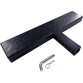 Fanchants Hitch Step for 2 Inch Receiver - Rust Free Powder Coated Steel Construction - Hitch Mount Bump Step for RV, SUV, Truck, Flatbed Camper - Includes Hitch Pin - Trailer Hitch Step (Large Size)