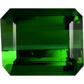 3.41 CT AIG شكل المثمن (9 × 8 مم) التورمالين الأخضر والأحجار الكريمة الطبيعية