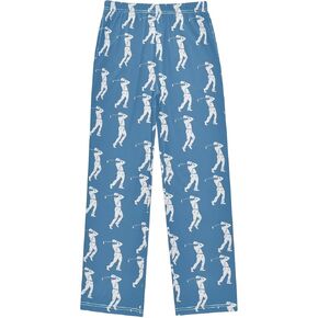 ALAZA Red Lobster on White Pajama Lounge Pants Long Sleep Pajama Bottoms with Pockets