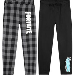 FORTNITE Boys Pajamas Pants, Pack of 2 Comfy Lounge Pants - Gifts for Gamers