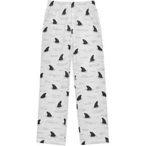 Pfrewn Boys Pajama Pants White Hockey Players on Black Lounge Pants Super Super Pajama مع جيوب ، L.