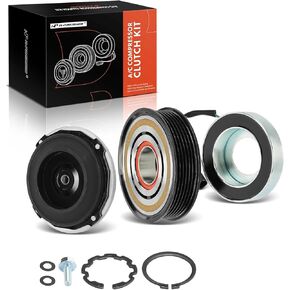 A-Premium Air Conditioner AC Compressor Clutch Kit Compatible with Chevrolet Silverado 2500 3500 HD 2015-2021 6.6L & GMC Sierra 2500 HD 2015-2021 6.6L, Sierra 3500 HD 2015-2019 2021 6.6L