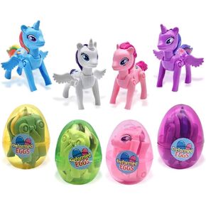 4PACK EASTER JUMBO PRINCESS PRINCESS PRESTER EASTER EGGS مع ألعاب ، تفضل حفلة عيد الفصح هدية للفتيات ، الأطفال الصغار للأطفال حشوات سلة الفصح ، جوائز الفصول الدراسية (الأميرة)