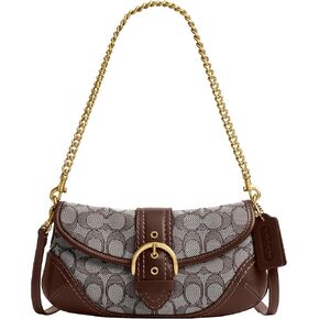 Coach Soho Shoulder Bag 25 in Signature Jacquard, B4/Oak Maple