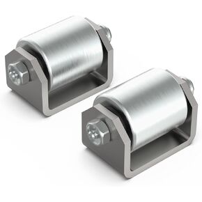 2" Weld on Heavy Duty Steel Roller Wheel with Grease Fitting RV Trailers Caster for RV, Motorhomes & 5th Wheels - 2 Pack