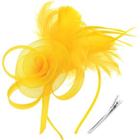 قبعات Dreshow Hats for Women Tea Party Hats Hats خمر 50s كوكتيل كوكتيل كنيسة زفاف كنيسة ديربي ديربي
