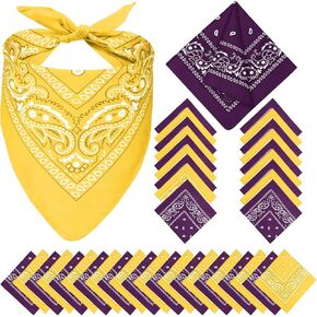 36 PCS Cowboy Bandanas Bulk Paisley Bandanas عصابة الرأس الغربية للنساء زي الرجال ، المسيرات ، يوم الاستقلال
