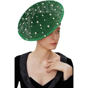 Coucoland Fascinator Hat Cocktail Tea Party Fascinator Headband Flat Kentucky Derby Fascinators for Wedding