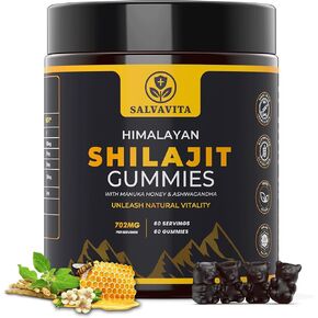 Shilajit Gummies | Organic Himalayan Shilajit with Ashwagandha, Pomegranate & Manuka Honey | Delicious Chewables Gummies for Men & Women