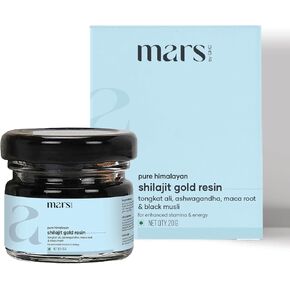 mars by GHC Pure Himalayan Shilajit Gold (Resin) Powered with Shilajit and Surgemax - 20g - Pack of 1 | Pure Organic Shilajit Resin sourced from Himalayas